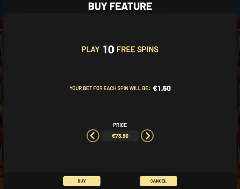 Buy Feature Menu